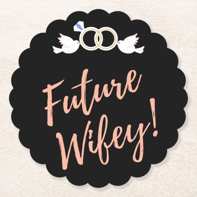 Posavasos De Papel Future Wifey Love Birds  (Anverso)