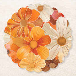 Posavasos De Papel Gartenparty Retro 1970er Stil