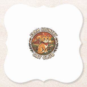 Posavasos De Papel Gato de campo - Regalo para amantes de gatos de ca