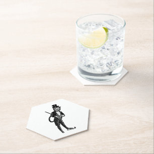 Posavasos De Papel Gato de ópera sofisticada de época