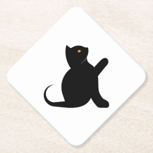 Posavasos De Papel Gato diciendo hola