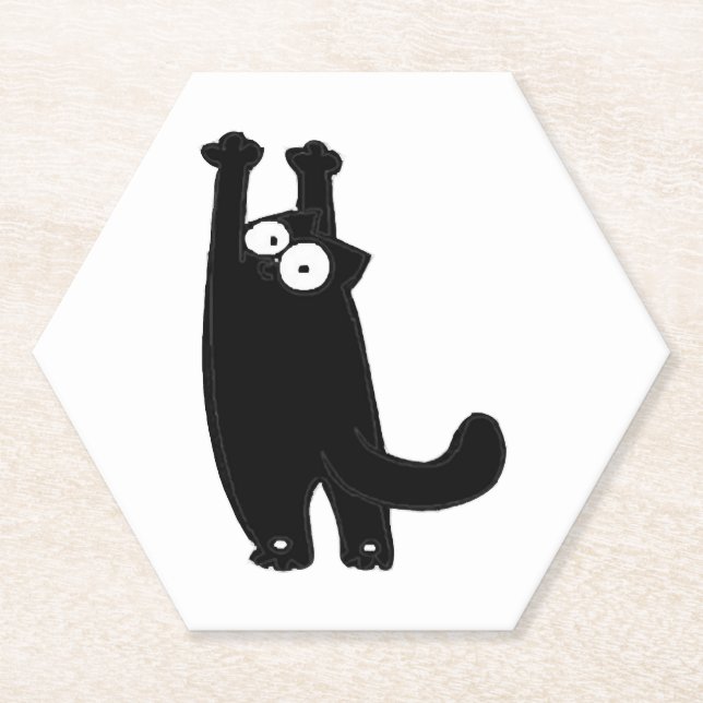 Posavasos De Papel gato divertido t (Anverso)