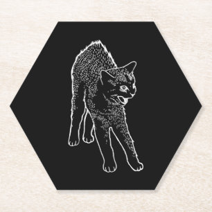 Posavasos De Papel Gato enojado
