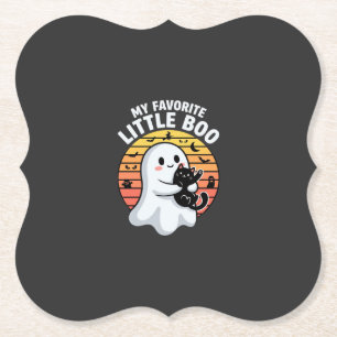 Posavasos De Papel Gato Fantasma de Halloween Little Boo