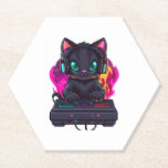 Posavasos De Papel Gato Halloween Spooky Gamer<br><div class="desc">Gato Halloween Spooky Gamer</div>