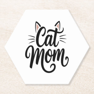 Posavasos De Papel Gato Mamá Whiskers y Oídos