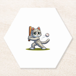 Posavasos De Papel Gato momia béisbol calabaza Halloween. Tank Top