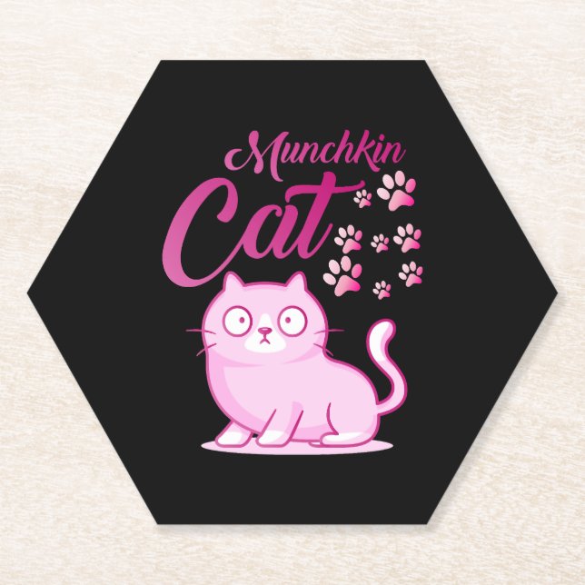 Posavasos De Papel Gato Munchkin       (Anverso)