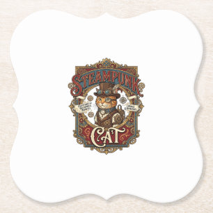 Posavasos De Papel Gato Steampunk Vintage Steampunk Gato