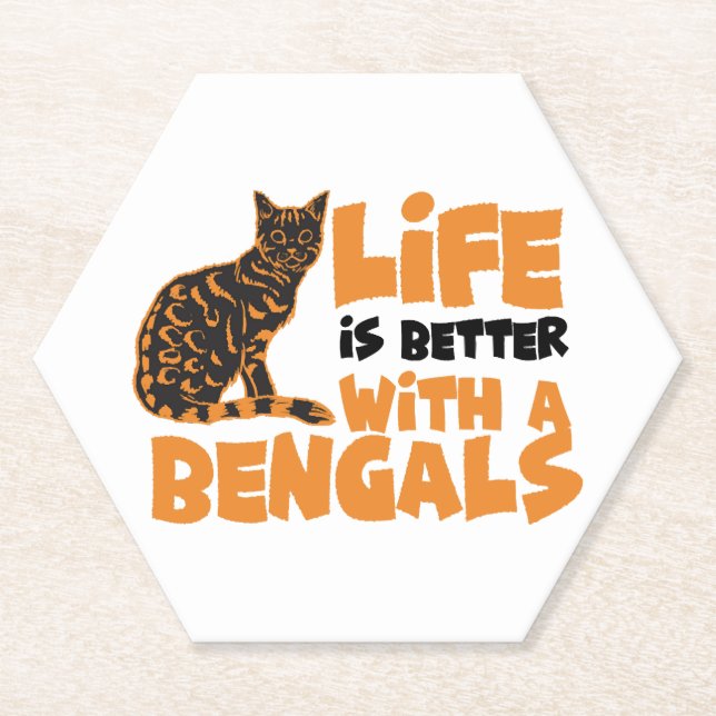 Posavasos De Papel gatos Bengalíes    (Anverso)