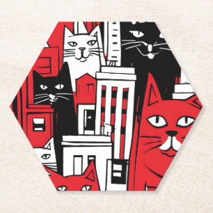 Posavasos De Papel Gatos en Nueva York
