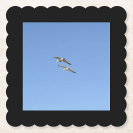 Posavasos De Papel Gaviotas volando alto -
