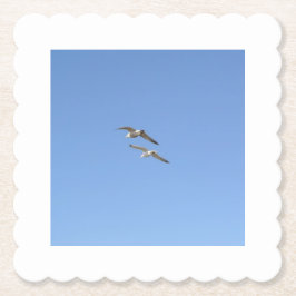Posavasos De Papel Gaviotas volando alto -