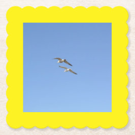 Posavasos De Papel Gaviotas volando alto -