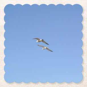 Posavasos De Papel Gaviotas volando alto -