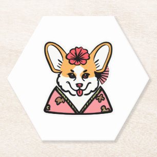 Posavasos De Papel Geisha Corgi Dog Lover Welsh