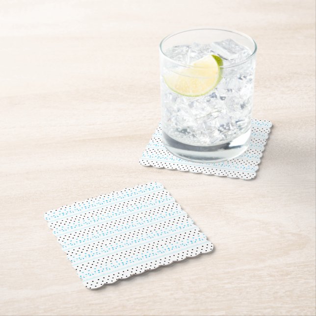 Posavasos De Papel Geometría azul (In situ)