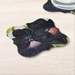 Posavasos De Papel Georgia O'Keefe 1925 Black and Purple Petunias