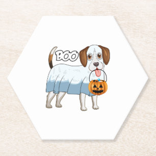 Posavasos De Papel Ghost Beagle Halloween Dog