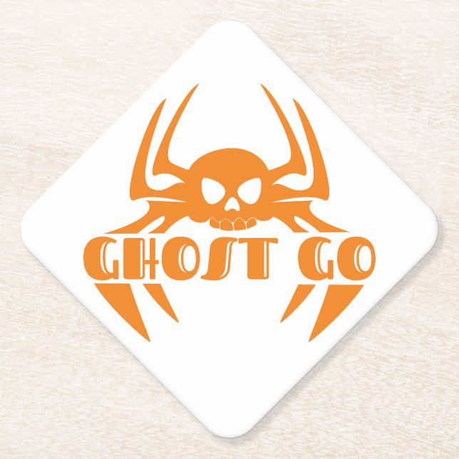 Posavasos De Papel Ghost Go Spooky Season (Anverso)