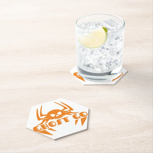 Posavasos De Papel Ghost Go Spooky Season (In situ)