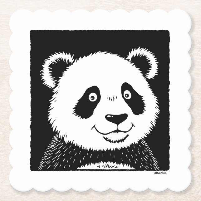Posavasos De Papel Giant Panda Bear (Anverso)