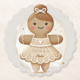 Posavasos De Papel Gingerbread Ballerina Coaster personificado