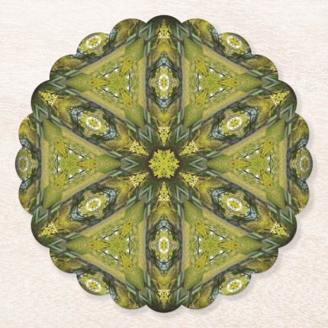 Posavasos De Papel Gingko Mandala (Anverso)