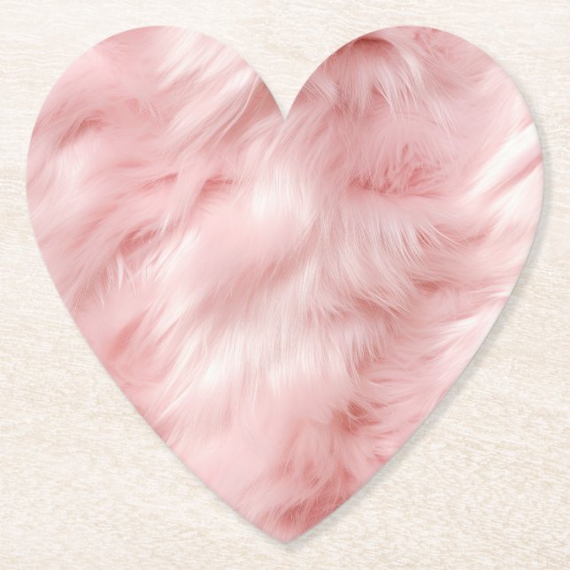 Posavasos De Papel Giro Rubor Soft Pink Faux Fur (Anverso)