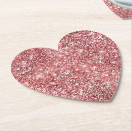 Posavasos De Papel Glam Red Confetti Purpurina