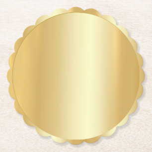 Posavasos De Papel Glamour oro personalizado luce moderno elegante