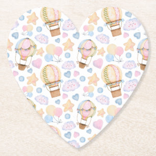 Posavasos De Papel Globo de aire caliente Modelo acuático sinusal