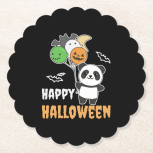 Posavasos De Papel Globos Panda Halloween Para Niños Cute Pandas