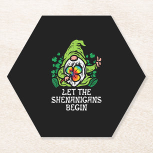 Posavasos De Papel Gnome Tie Dye Shamrock Que Los Shenanigans Empiece