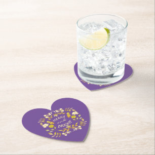 Posavasos De Papel GOLDEN MERRY Y BRIGHT personalizado