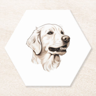 Posavasos De Papel Golden Retriever 2