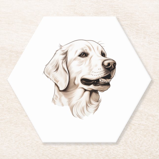 Posavasos De Papel Golden Retriever 2 (Anverso)