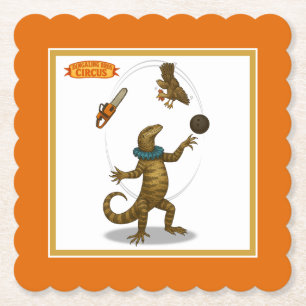 Posavasos De Papel Gordy, malabarista de goanna