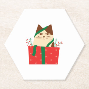 Posavasos De Papel Gorra De Cuadros En Navidades