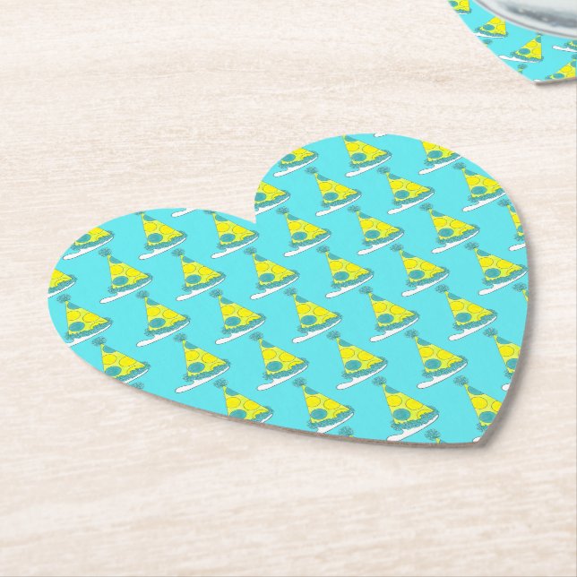 Posavasos De Papel Gorra del Fiesta Polka Dot Feliz Cumpleaños (En perspectiva)