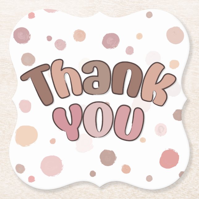 Posavasos De Papel Gracias (Anverso)