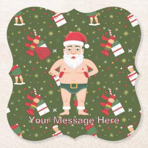 Posavasos De Papel Graciosa colección de Navidades de Santa sucios