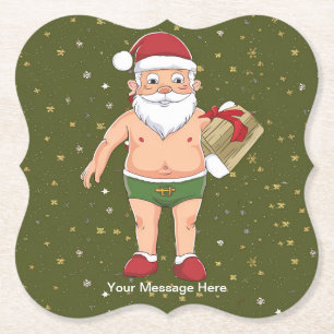 Posavasos De Papel Graciosa colección de Navidades de Santa  sucios