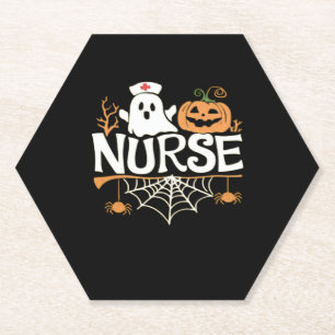 Posavasos De Papel Graciosa enfermera Halloween Diseño Fantasma Esenc