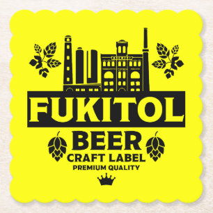 Posavasos De Papel Graciosas etiquetas de cerveza de artesanía