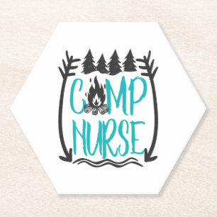 Posavasos De Papel Gracioso campamento de verano Enfermería de enferm