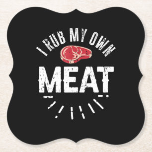 Posavasos De Papel Gracioso Chiste de Chef BBQ Ropa mi propia carne