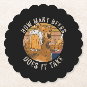 Posavasos De Papel Gracioso ¿Cuántas Cervezas Se Toma?