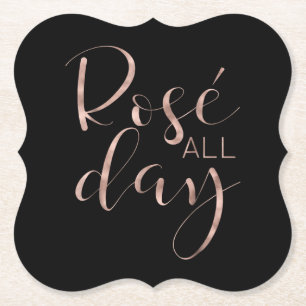 Posavasos De Papel Gracioso Rosa Cute todo el día Wine Lover Gift