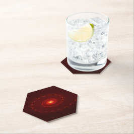 Posavasos De Papel Gradiente De Swirl Fiery Red Sparkle